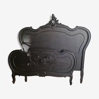 Bed Louis XV black
