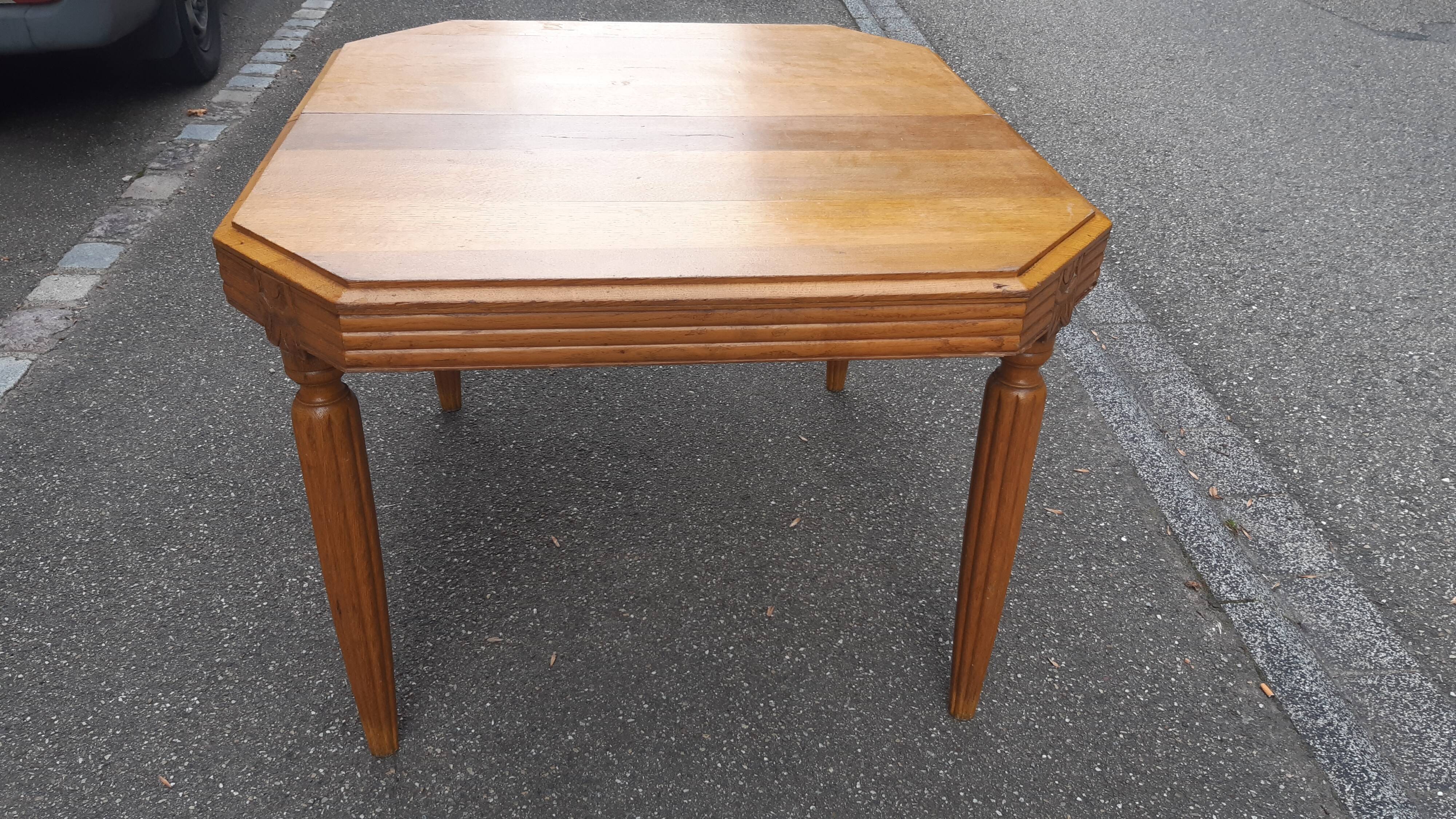 Solid oak art deco table