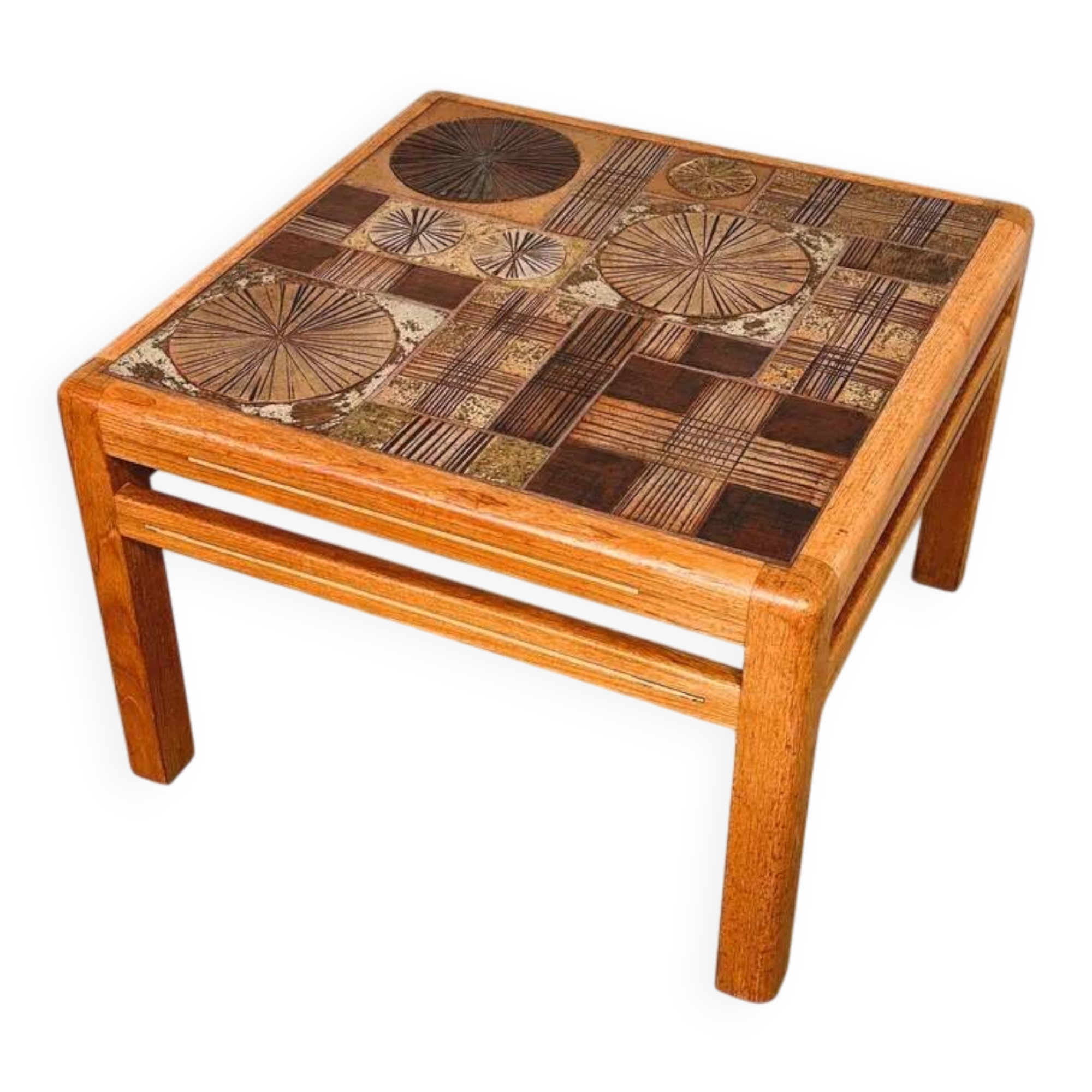 Poulsen Coffee Table for Haslev Møbelsnedkeri in Ceramic Tiles, Denmark, 1960s