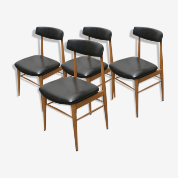 Série de 4 chaises scandinaves