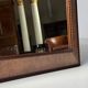 Vintage mirror with ribbed frame