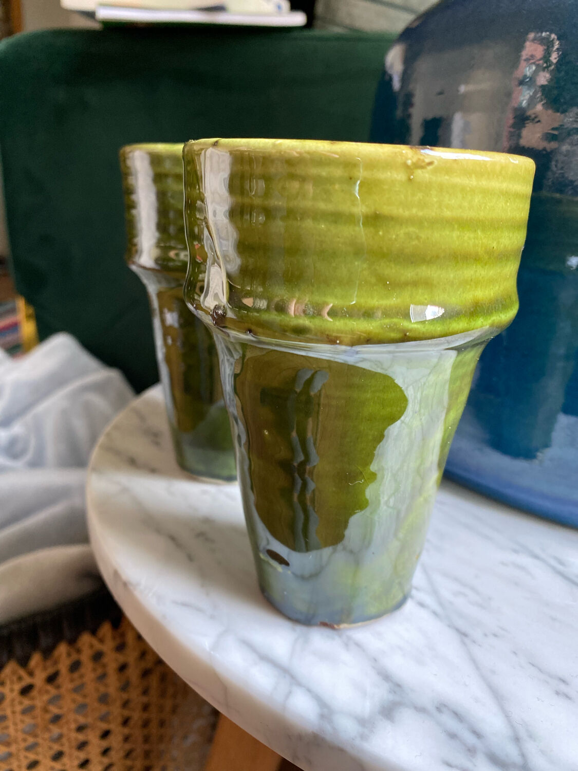 2 Tamegroute light green cups