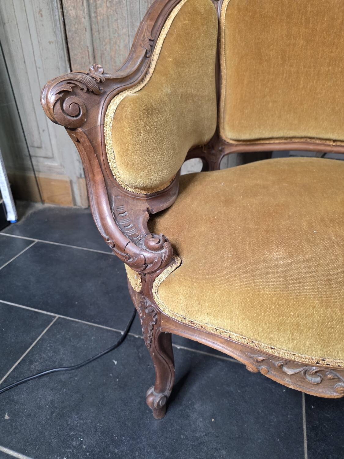 Paire de fauteuils marquise style Louis XV