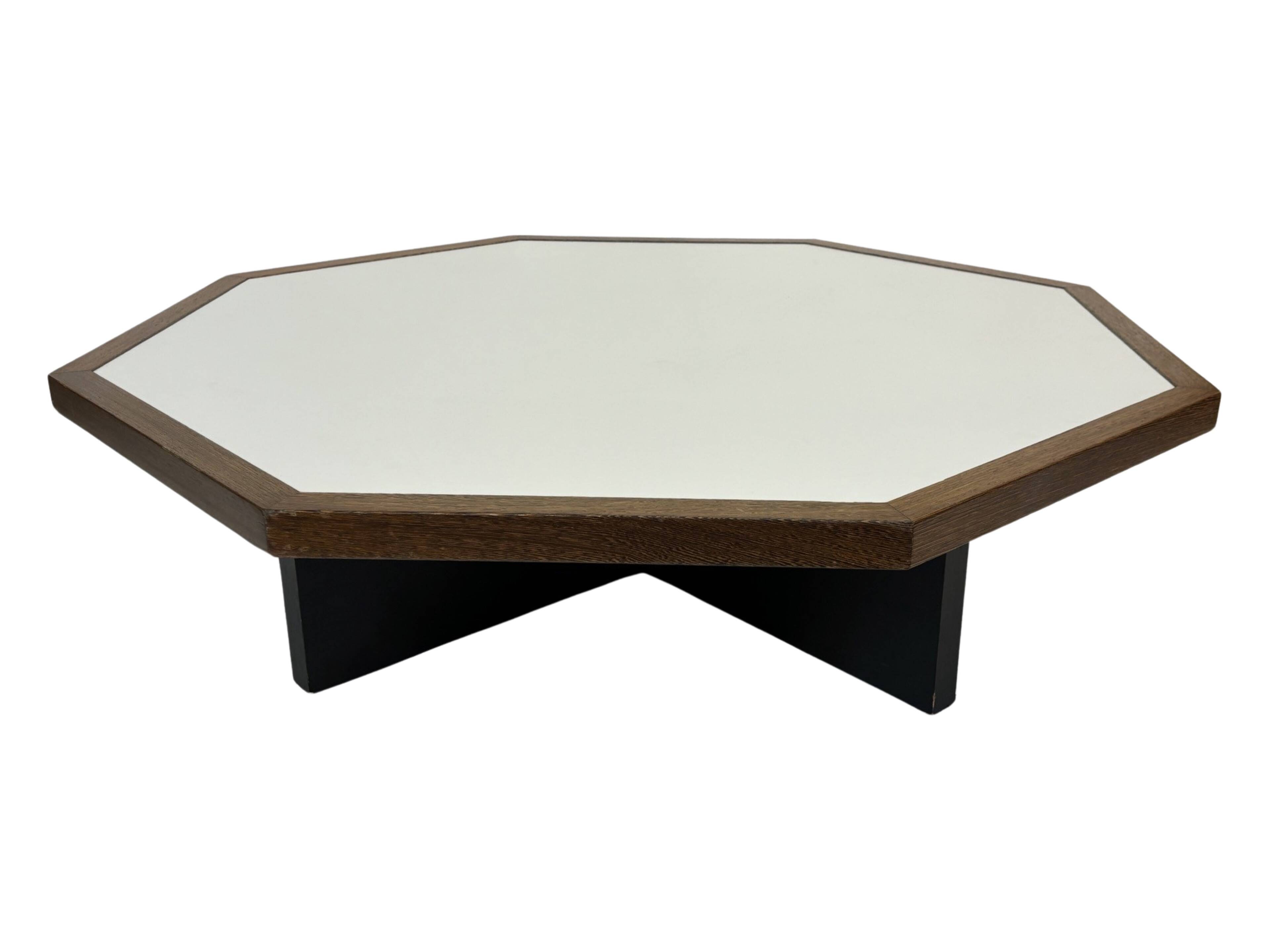 Vintage coffee table octagon design 1970s wenge octagon