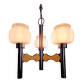 Lustre Space Age in chrome metal and opaline, G. Sciolari, 1970