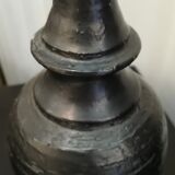 Vase en terre cuite émaillée noire, signé Jean Marais