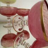 Multi-colored Venetian crystal ice cream cups