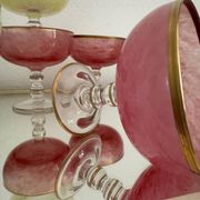 Multi-colored Venetian crystal ice cream cups