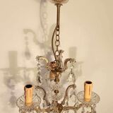 Ancien lustre à pampilles baroque
