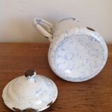 Enamelled tin teapot