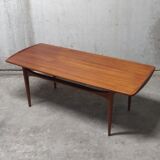 Table basse scandinave en teck de Kindt-Larsen