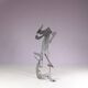 1990s abstract metal sculpture named: mensch mit mensch Guido Hafner German