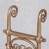 2 brass antique fire dogs