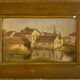 Oil on canvas representing a mill