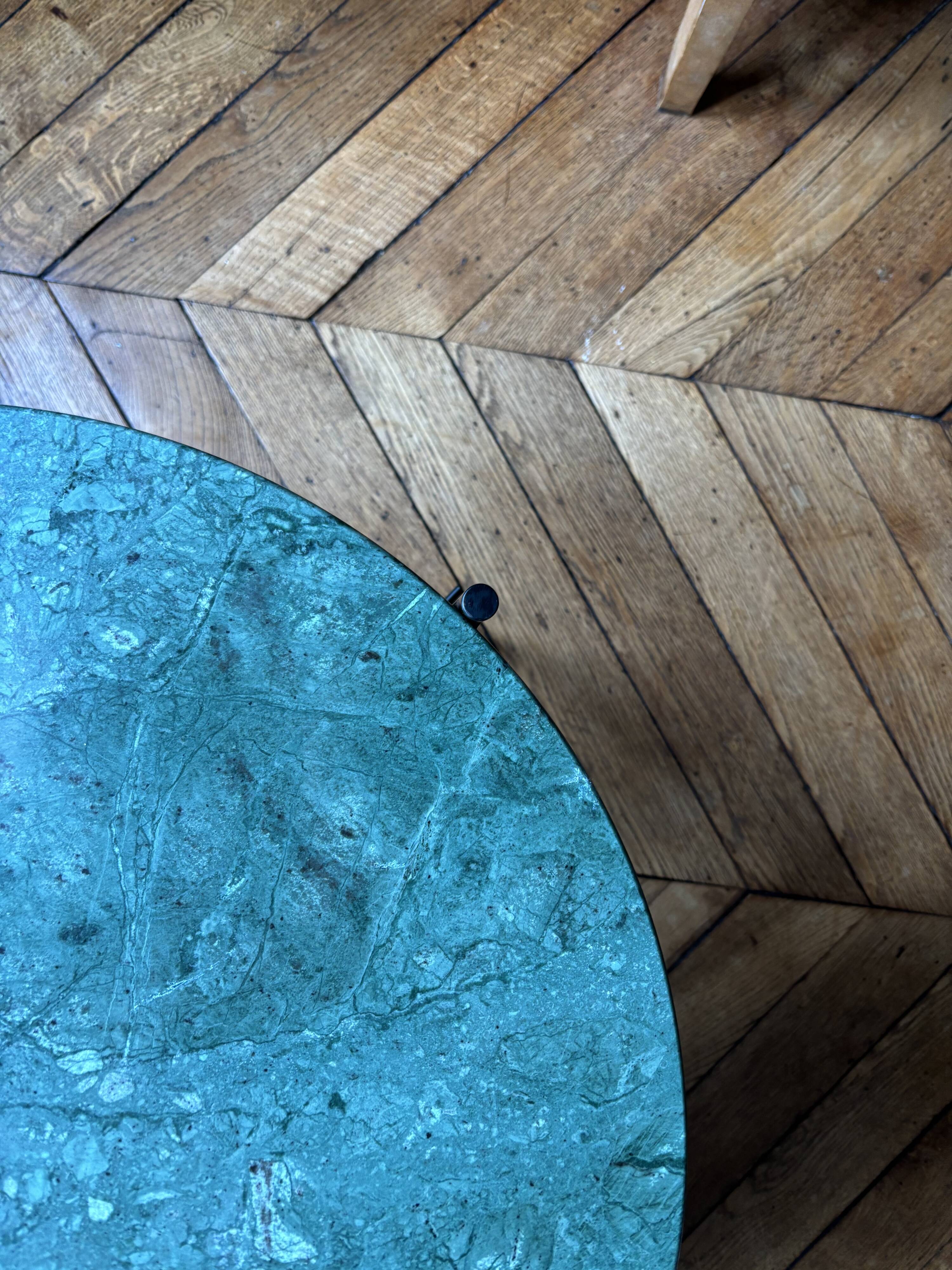 GUBI coffee table in green marble - TS Ø55