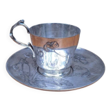 Christofle Gallia silver plated cup and saucer