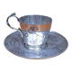 Christofle Gallia silver plated cup and saucer
