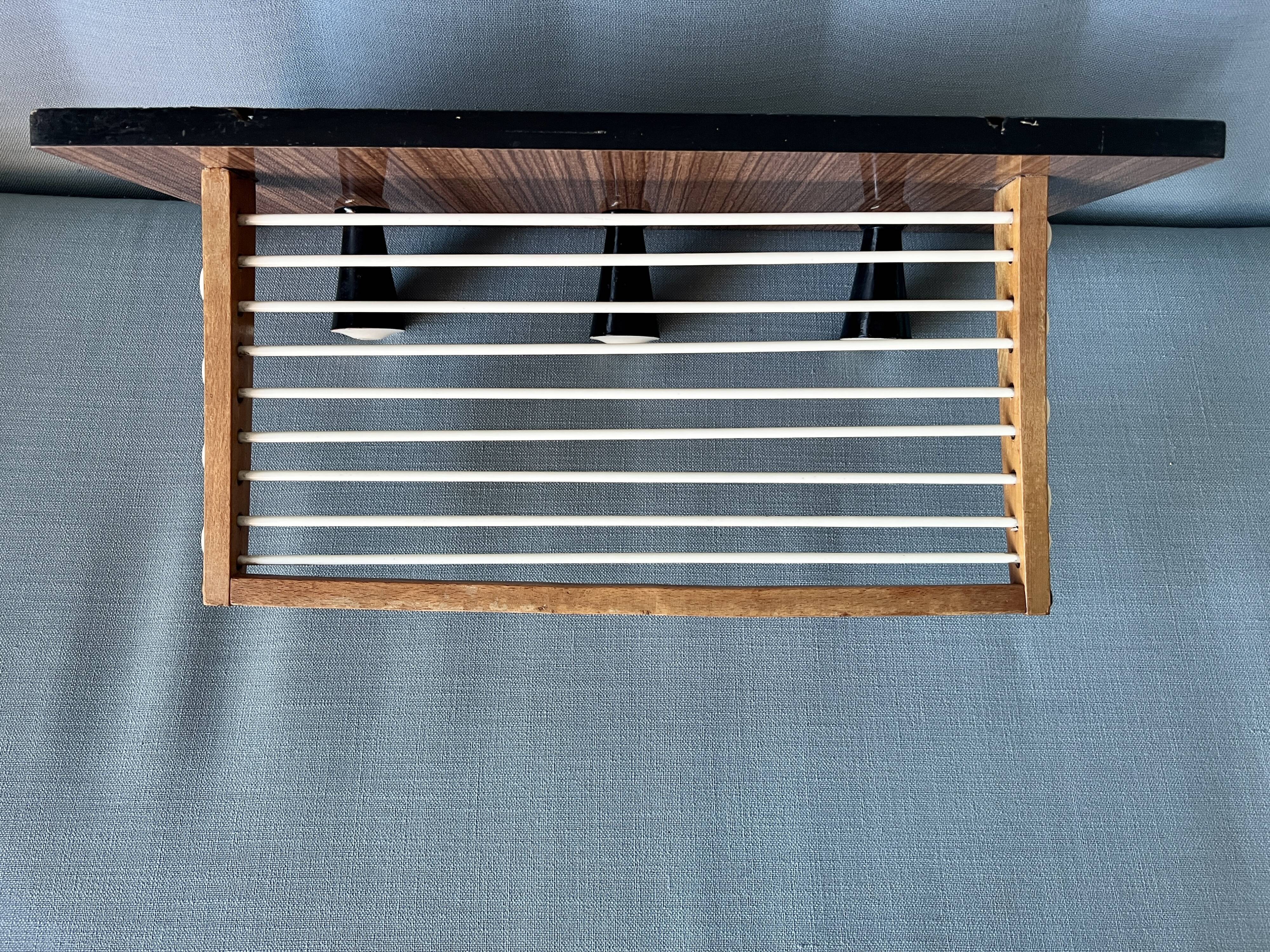 Stylish Mid Century Modern Coat Rack with Wooden Shelves - Charming Vintage Inspired Coat Hanger - S