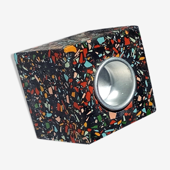Cube Terrazzo Candle holder - Galaxy