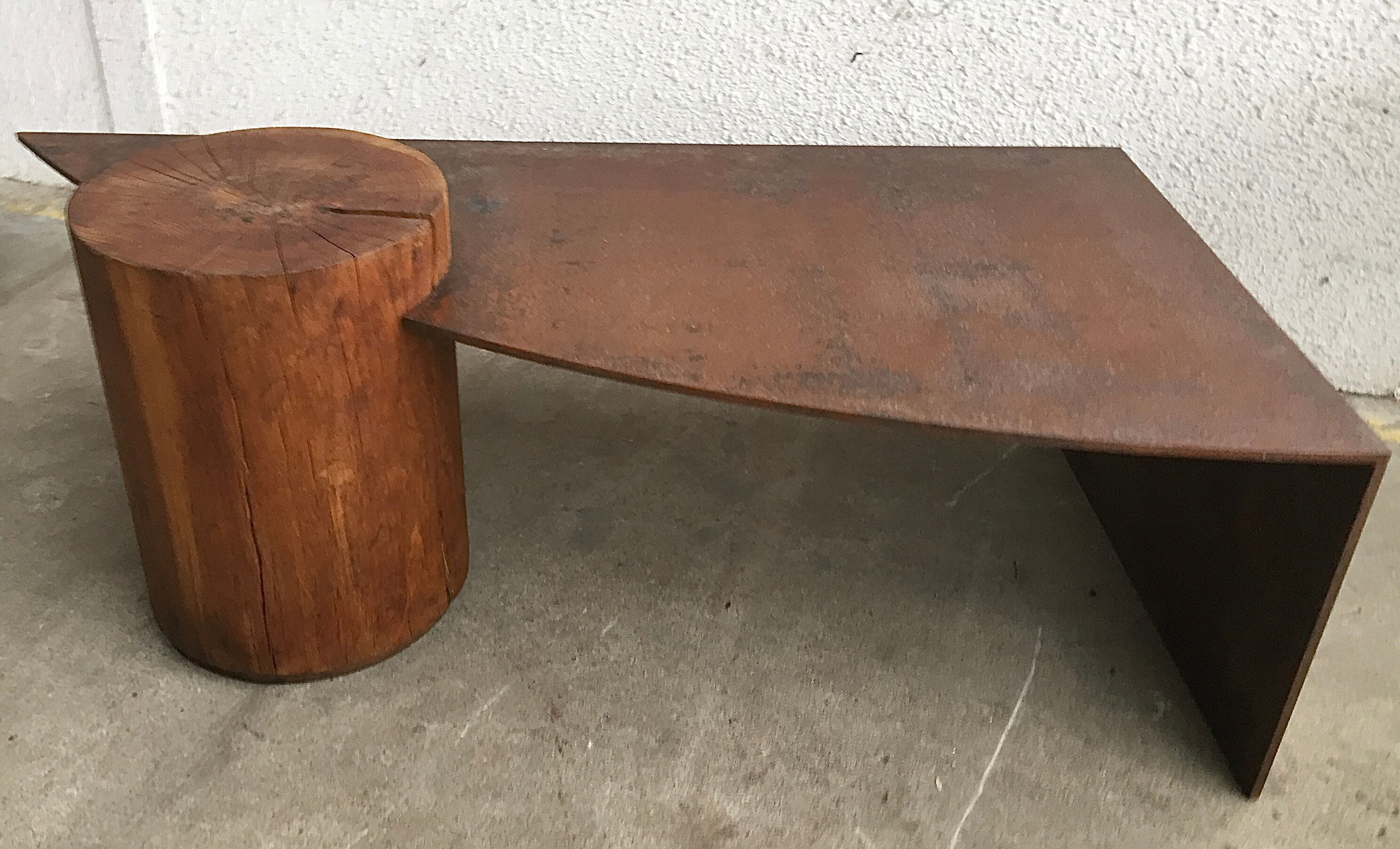 Corten steel coffee table