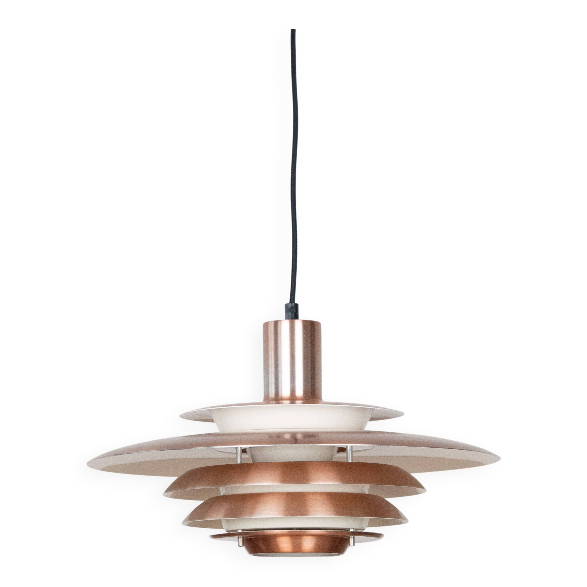 Danish vintage 1980s copper lamp