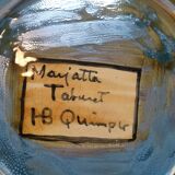 Ceramic plate by Marjatta Taburet Quimper