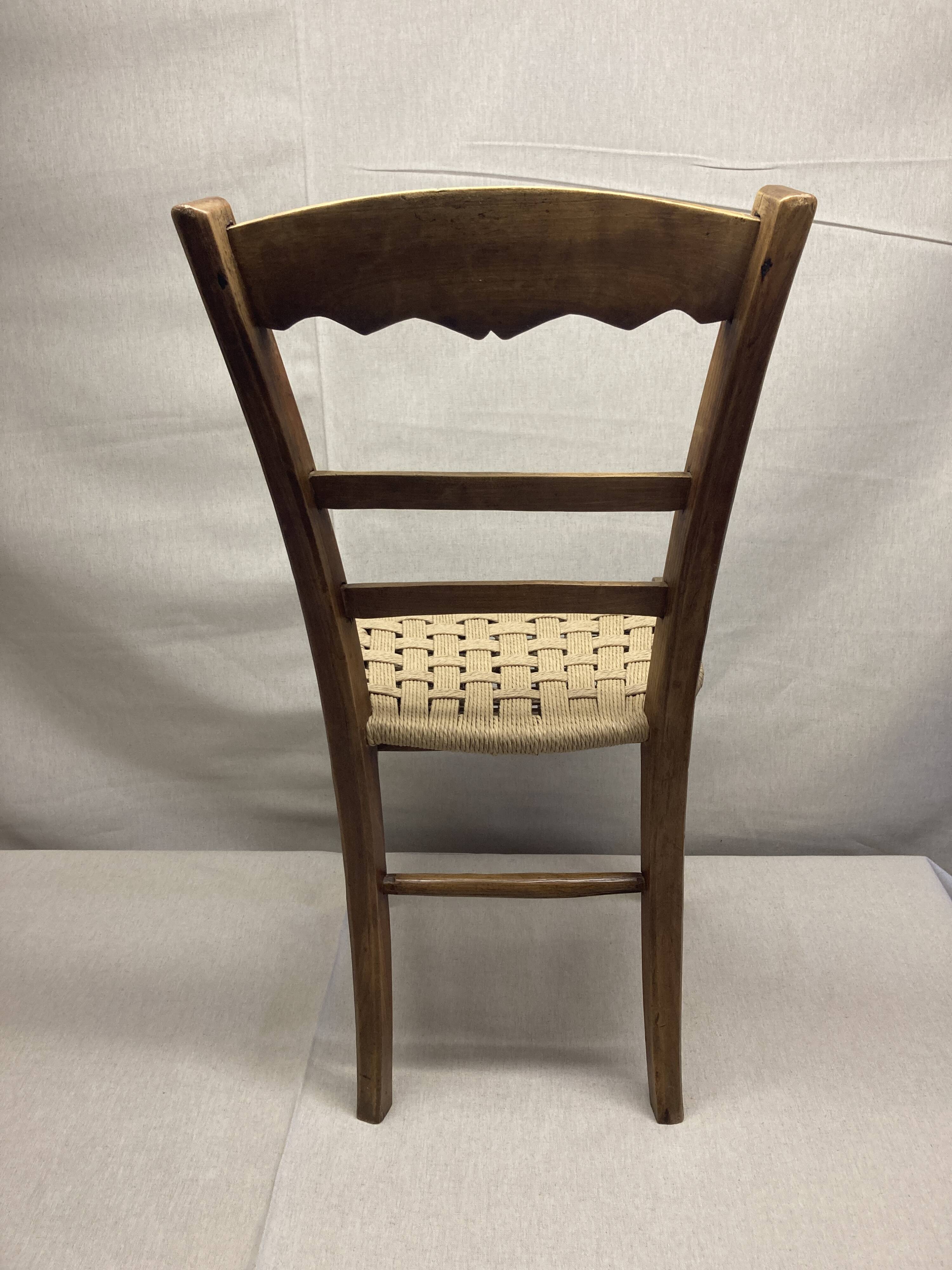 19th-century peasant chair restored – handmade Danish cord weaving