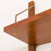 Danish mid-century teak shelving unit with a desk, 1970s