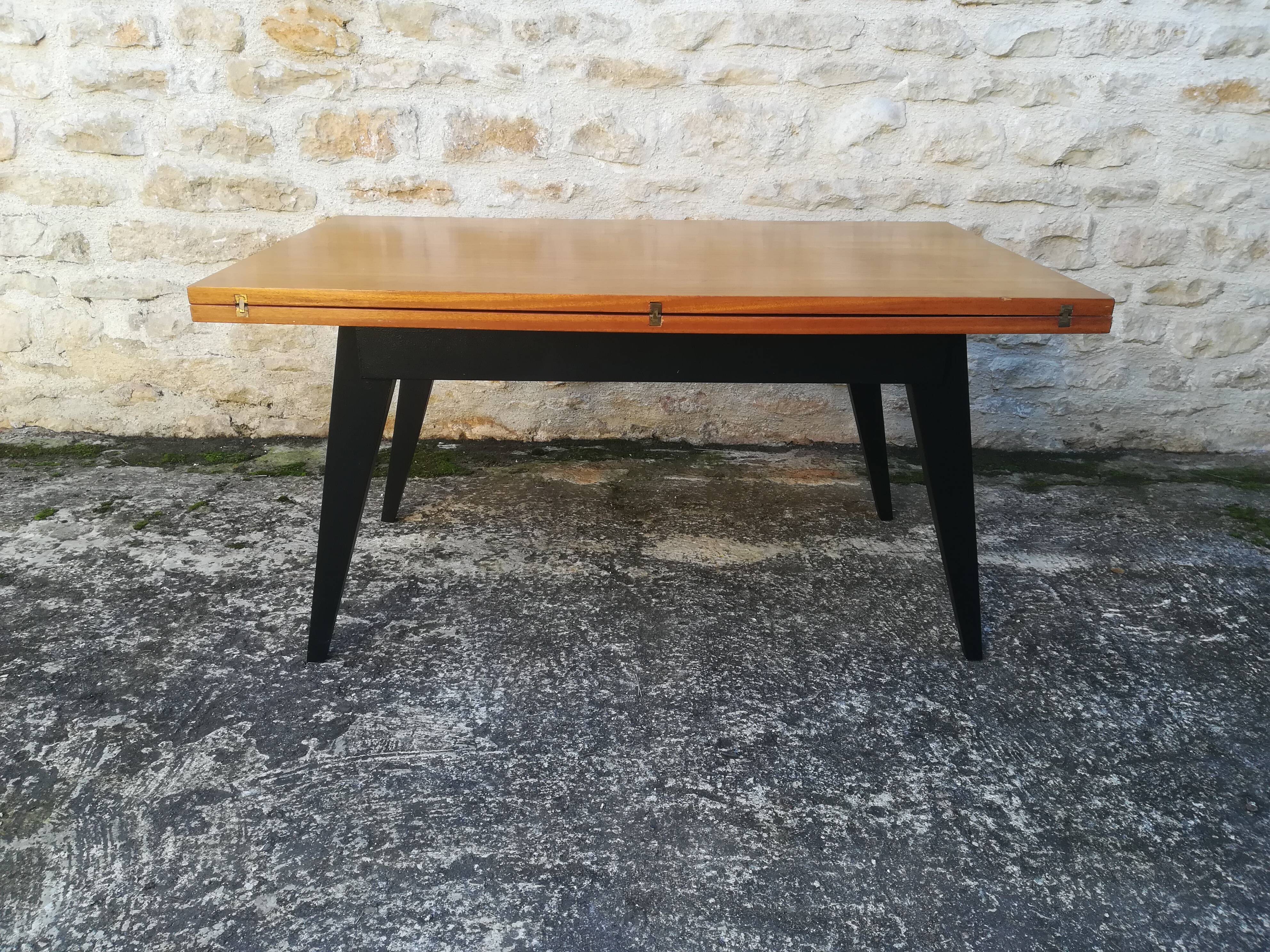 Modular teak coffee table Albert Ducrot