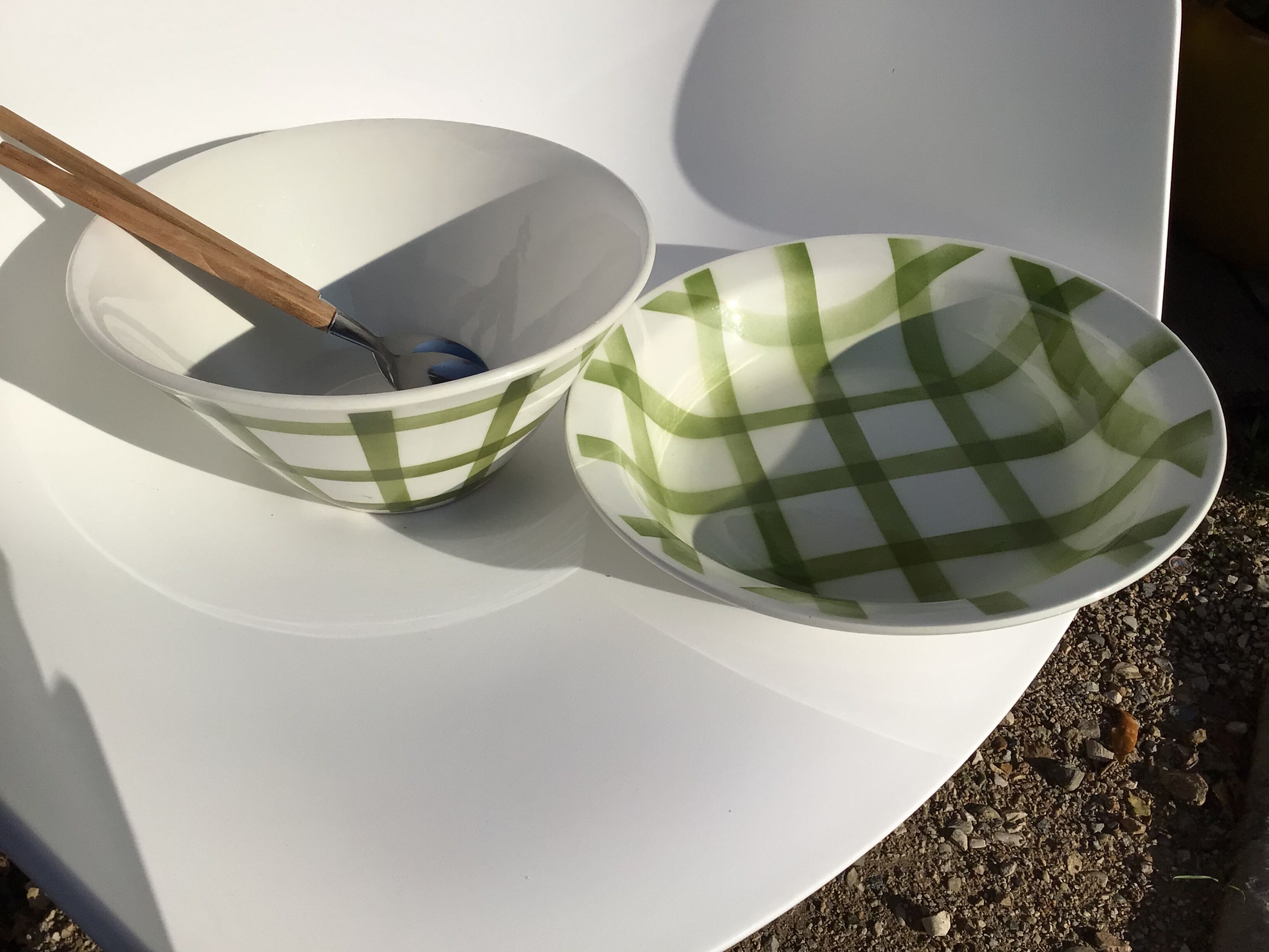 Hollow dish Moulin des Loups model Olive tablecloth diameter 26,5cm