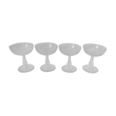 Set of 4 old champagne glasses