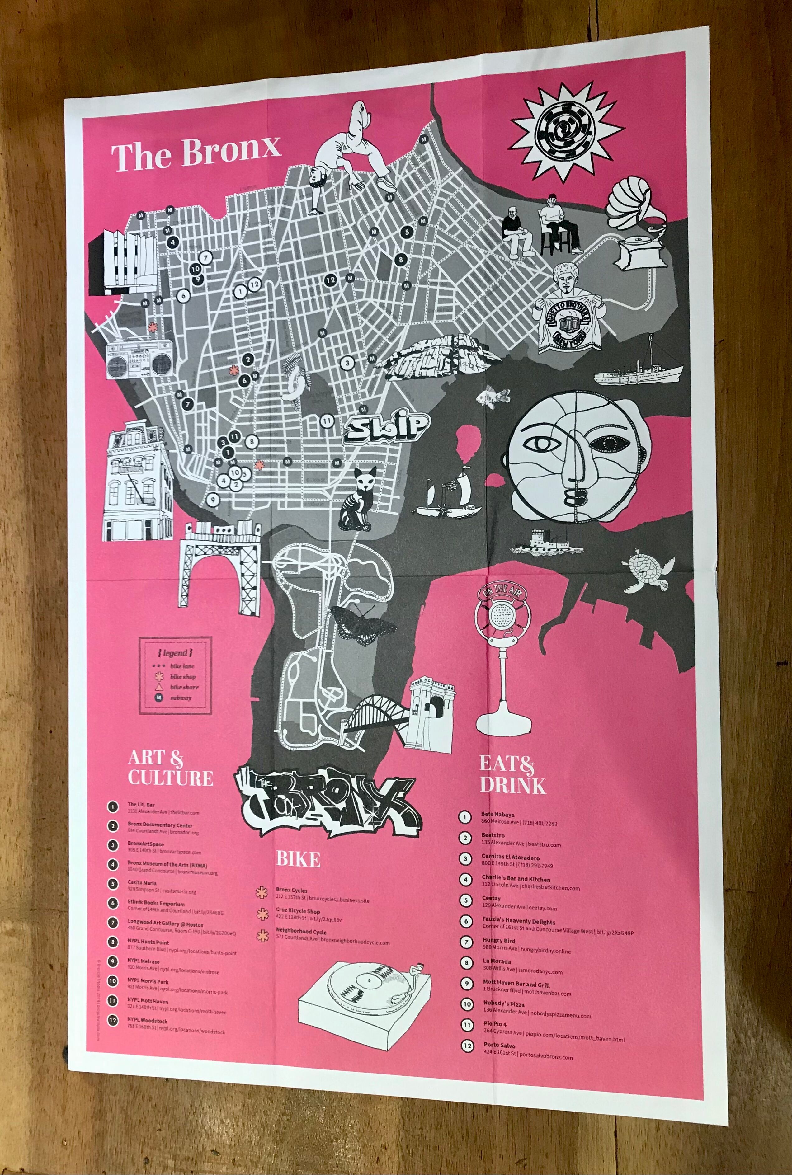 Illustration Map's Bronx New York