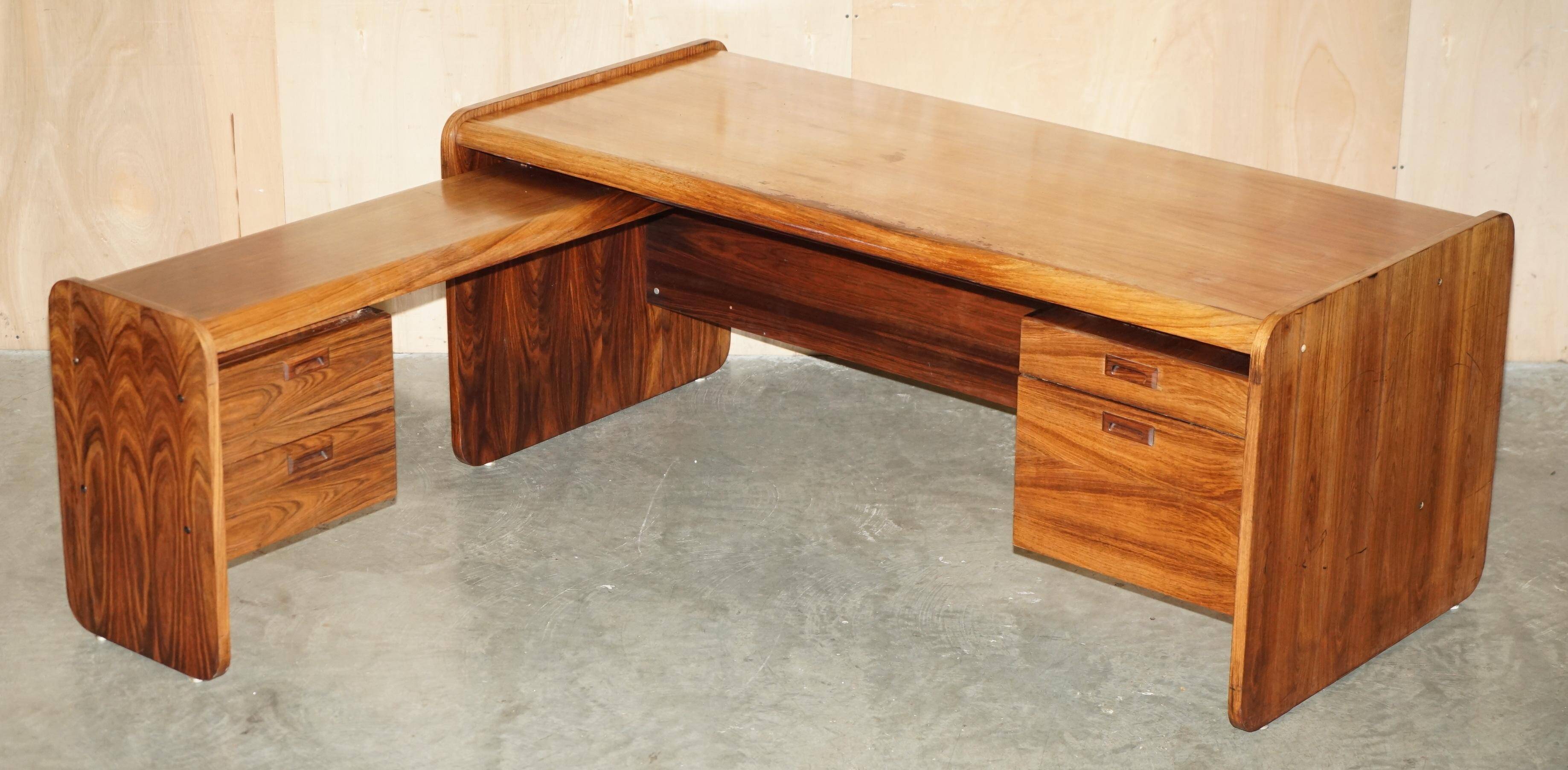 Left corner desk, Brazilian wood, mid-century Danish.