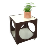 Table d'art Kubus Space Age Bruine