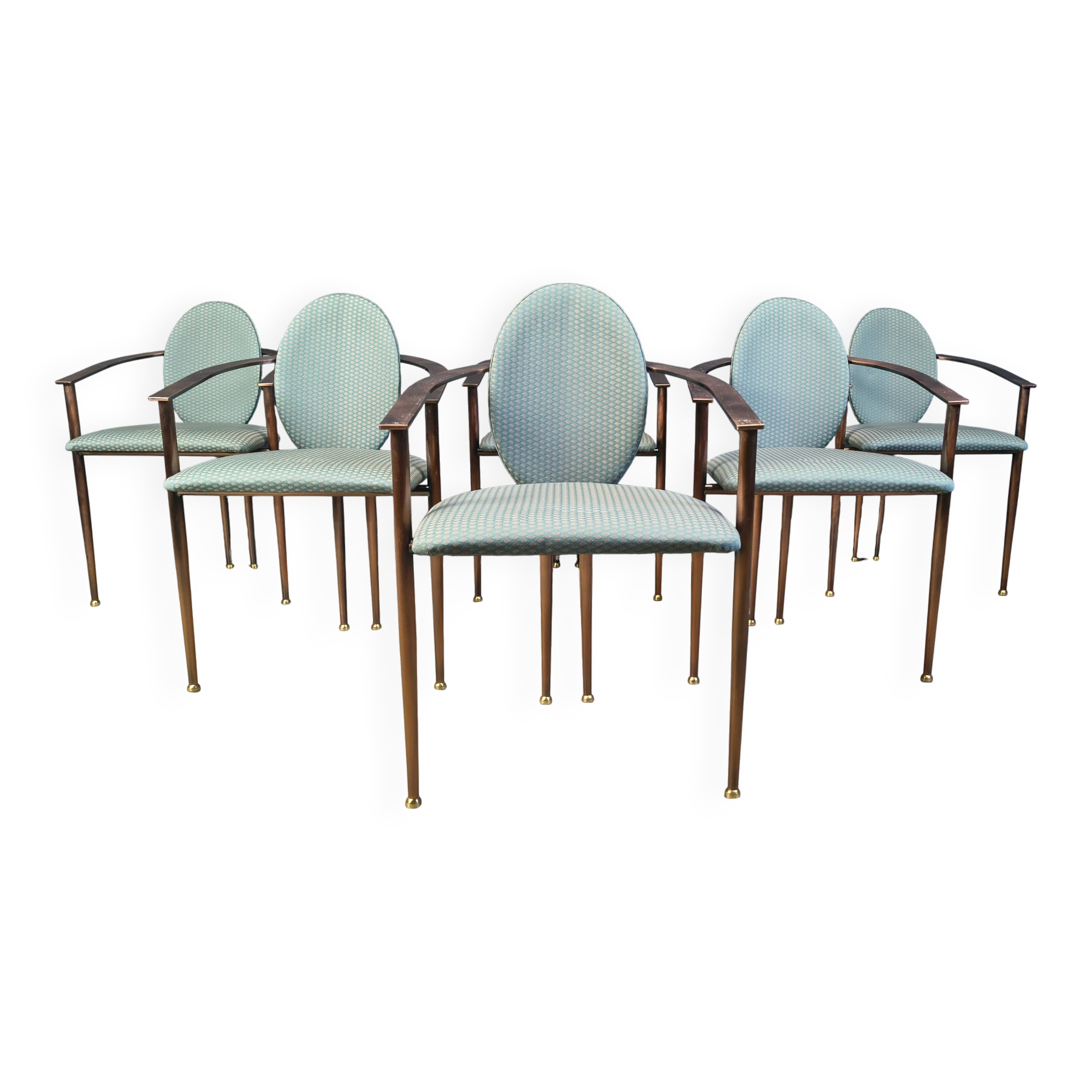 Post modern dining chairs by Belgochrom, set of 6 - 1980s