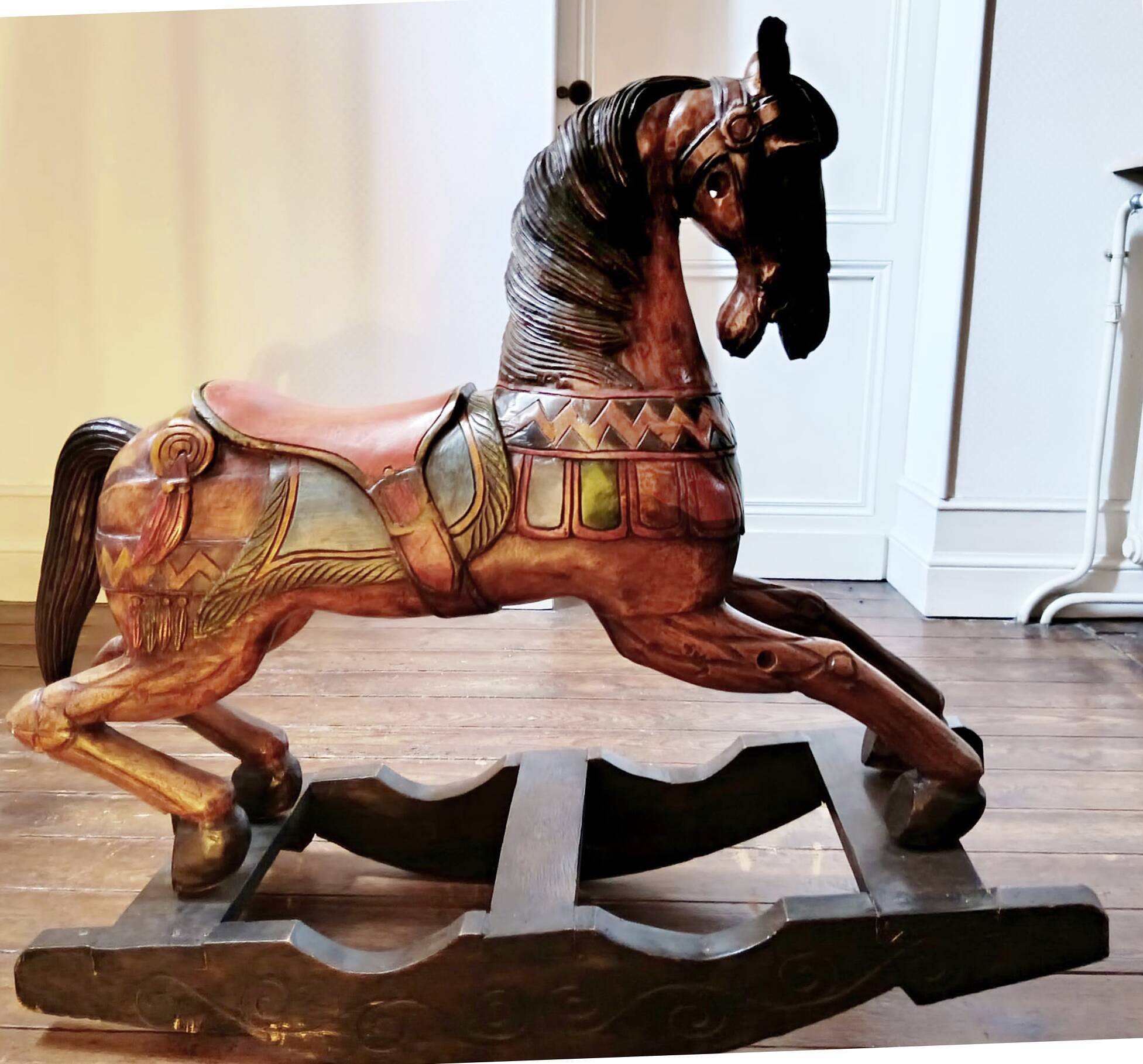 wooden rocking horse