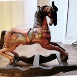 wooden rocking horse