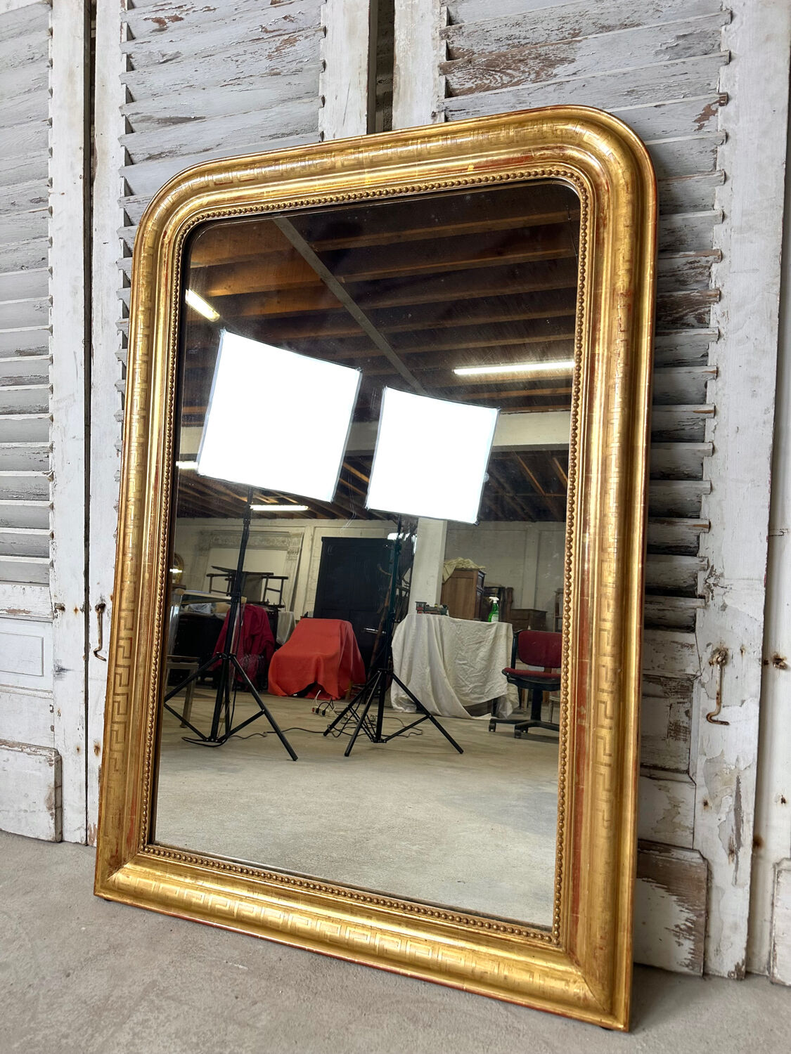 Louis Philippe golden mirror Greek frieze