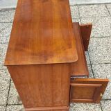 Small sideboard, TV unit, hifi in solid wood, walnut, Louis Philippe style