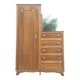 Asymmetrical storage unit Dresser wardrobe with vintage mirror 1950