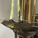 Pair of vintage brass and smoked glass wall lights