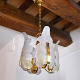 "Leaf" chandelier by Carl Fagerlund, Murano glass, Germany, 1970