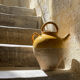 Crucible in glazed earthenware
