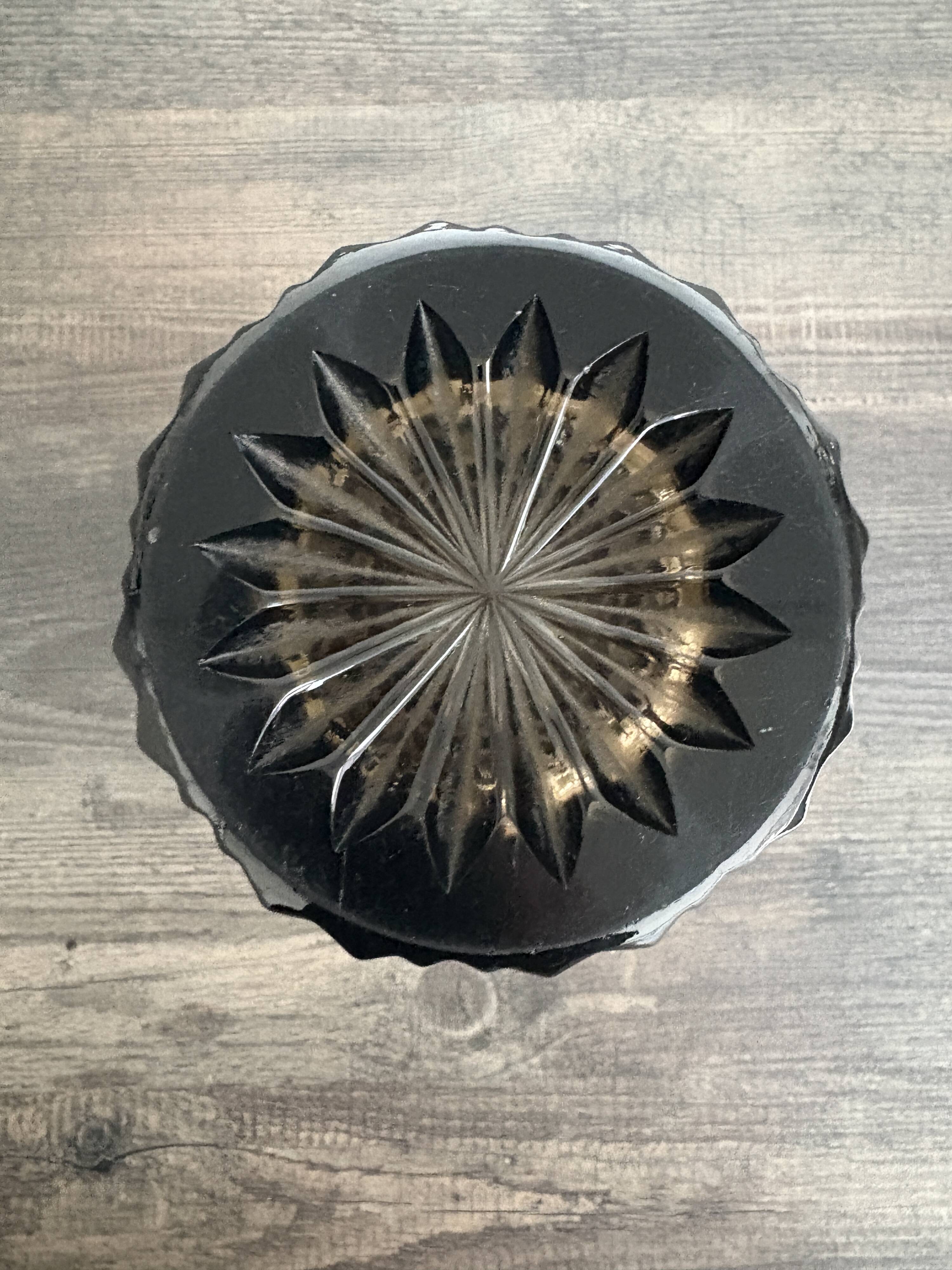 Vintage Schneider Fumé Crystal Vase - 1960s