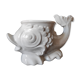 Faience blanche poisson / centre de table /cache pot/ carpe