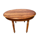 Oval solid oak table with 4 extensions