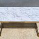 Hollywood Regency style coffee table • marble and brass