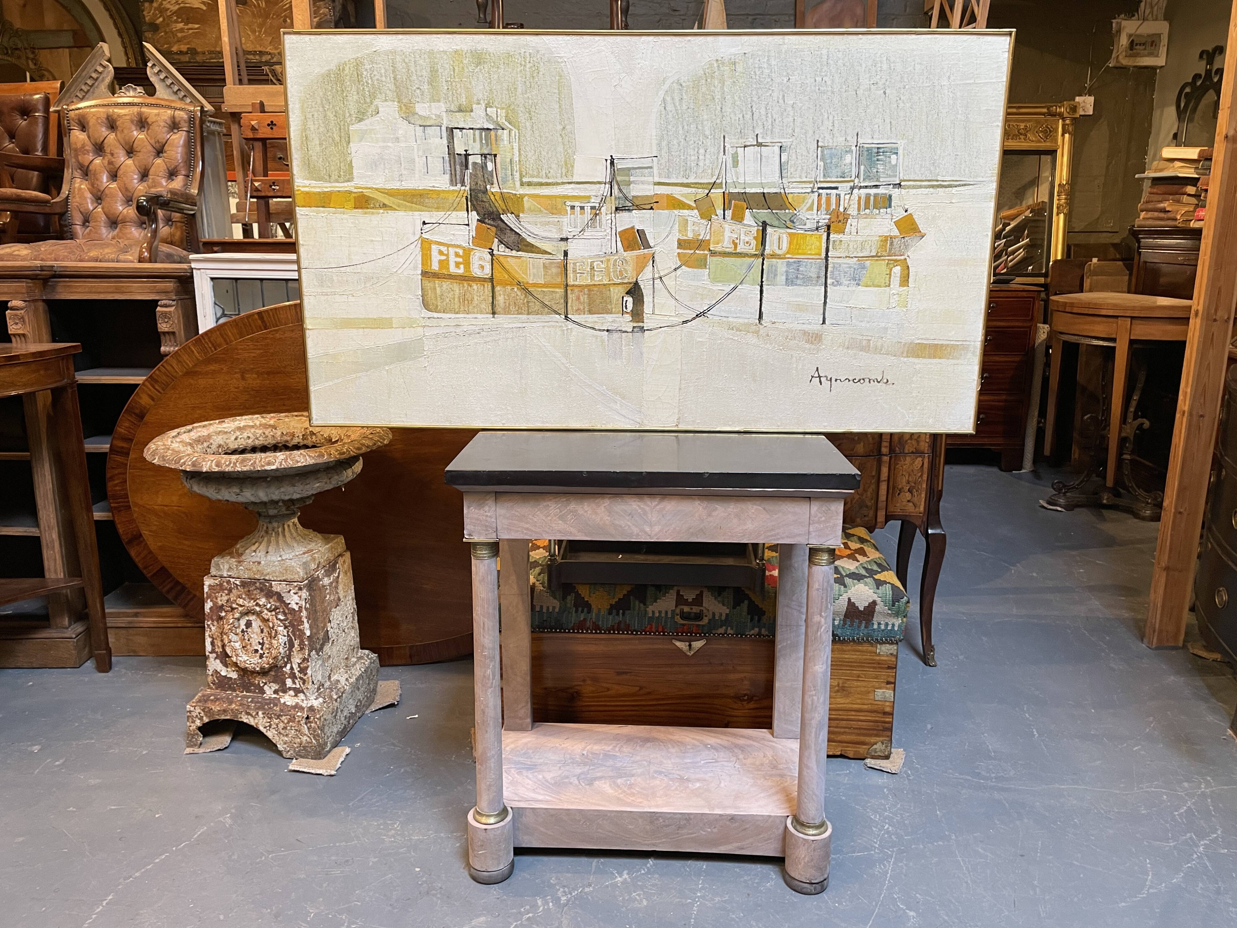 Oil On Board "Folkestone Harbour", Signed , Retailed Liberty & Co