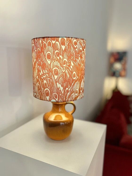 70s vintage orange lamp - wireless - suitable for outdoor use