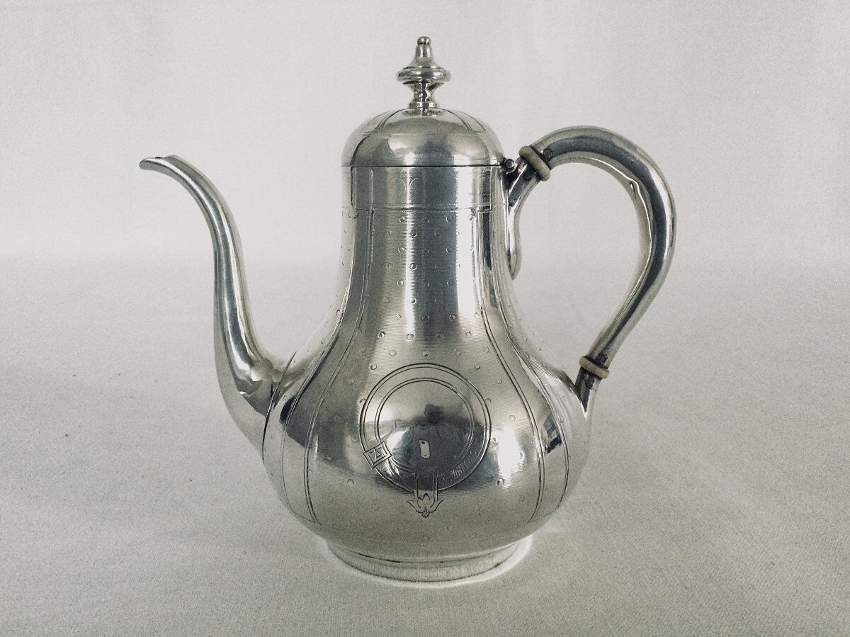 Solid silver teapot Emile Hugo